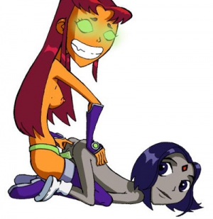 Teen titans raven and starfire famous toons facial 400X413 jpeg