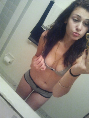 Brunette teen mirror self 768X1024 jpeg