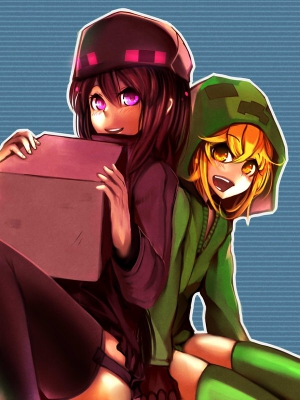 Enderman minecraft anime creeper girl 600X800 jpeg