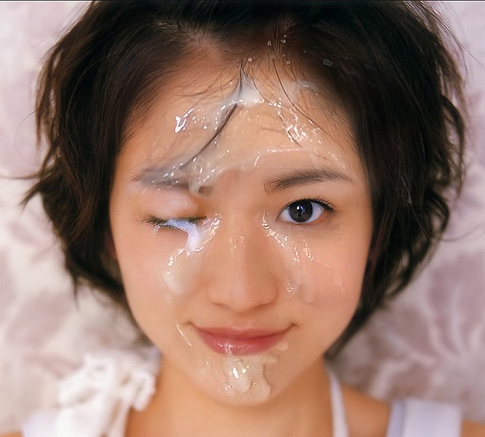 Asian girl cum facial full size