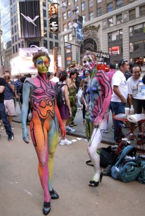 Nude body painting new york 402X600 jpeg
