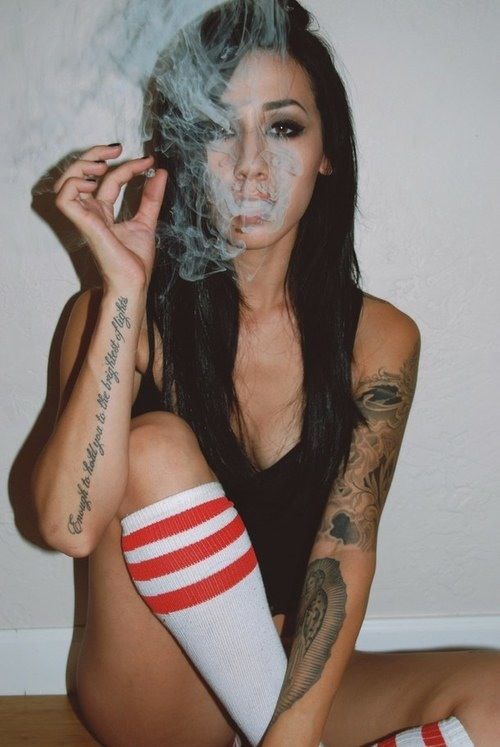 Hot girls with weed tattoos full size