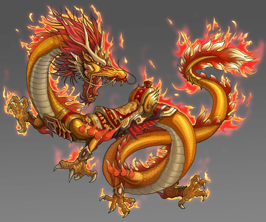 Chinese dragon art full size
