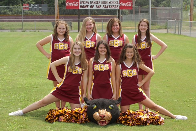 Junior high school cheerleaders full size
