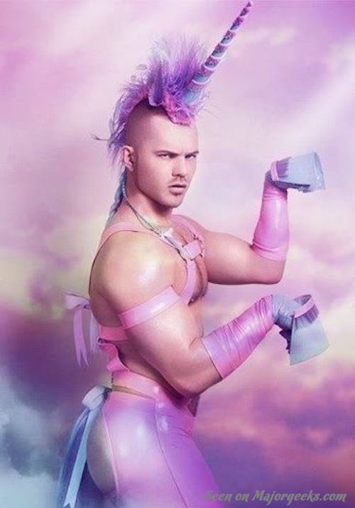 Gay unicorn man meme full size