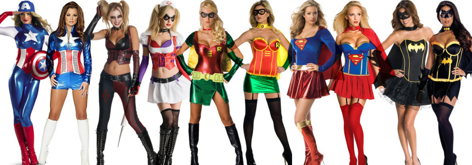 Slutty superhero costumes full size
